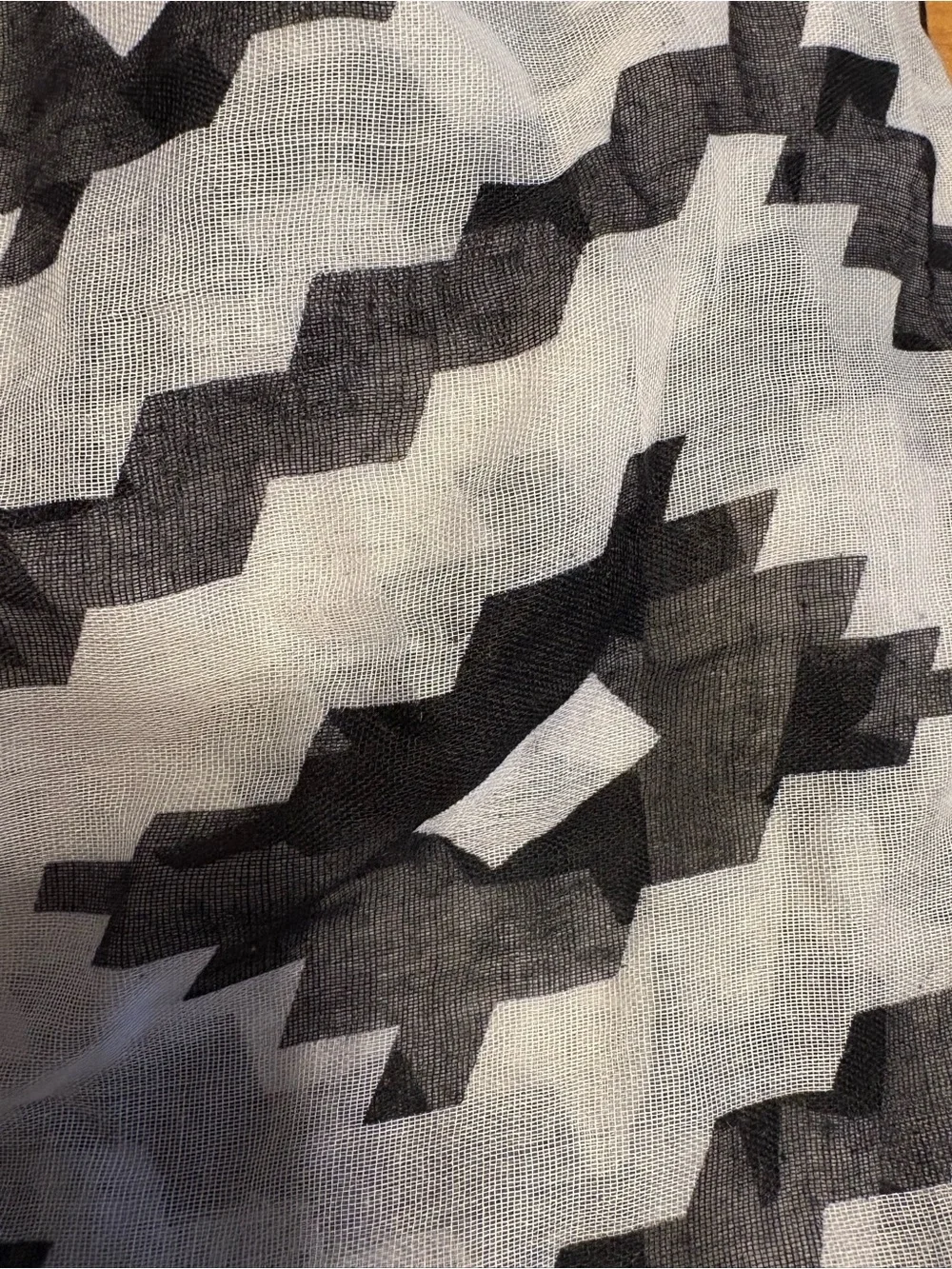 Bundle Neutral Geometric & Leopard Print Scarves - Black, White and Gray